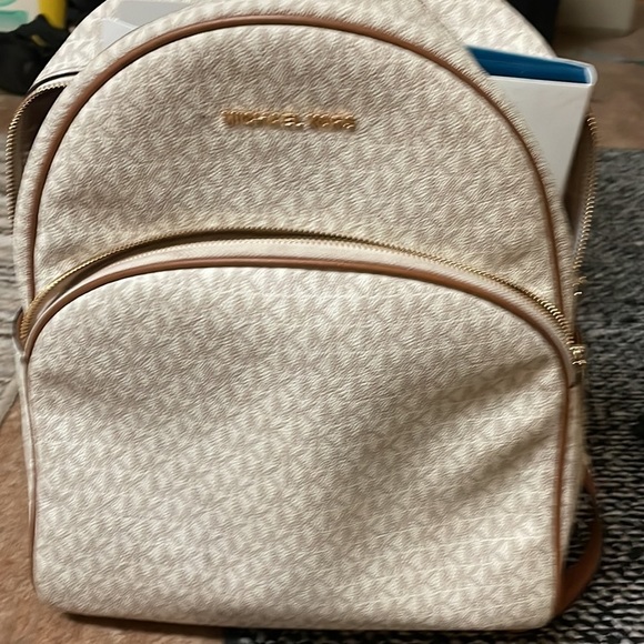 Michael Kors, large, light crème/brown, genuine leather